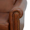 Distressed Rich Brown Leather Armchair