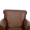 Distressed Rich Brown Leather Armchair